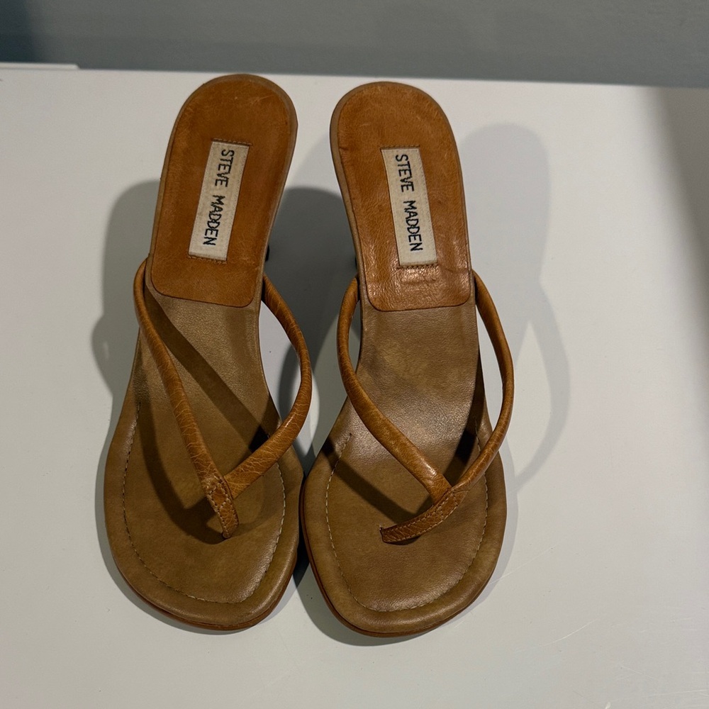Steve Madden Brown Leather Sandals